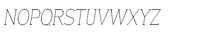Mondly Thin Condensed Slanted Font UPPERCASE