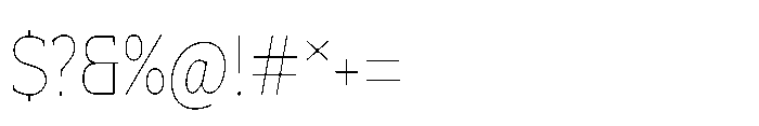 Mondly Thin Condensed Font OTHER CHARS