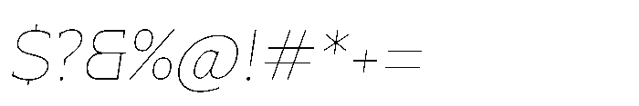 Mondly Thin Slanted Font OTHER CHARS