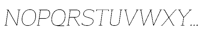 Mondly Thin Slanted Font UPPERCASE