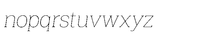 Mondly Thin Slanted Font LOWERCASE
