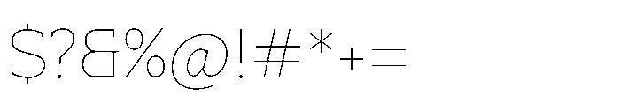Mondly Thin Font OTHER CHARS