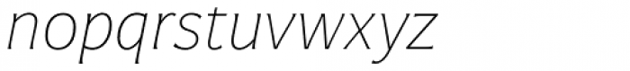Mondo Thin Italic Font LOWERCASE