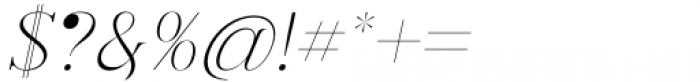 Monema Thin Italic Font OTHER CHARS