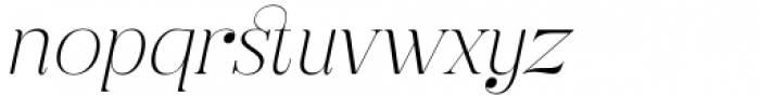 Monema Thin Italic Font LOWERCASE
