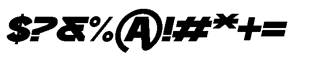 Monesa Display Slant Regular Font OTHER CHARS