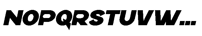 Monesa Display Slant Regular Font LOWERCASE