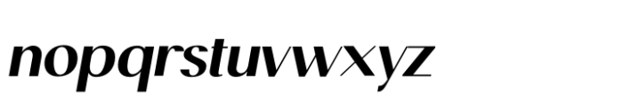 Moneta Sans Black Italic Font LOWERCASE