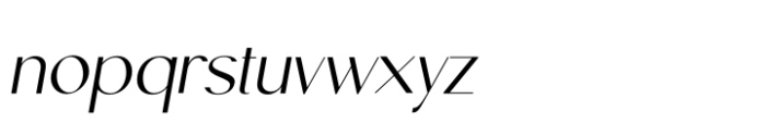 Moneta Sans Italic Font LOWERCASE