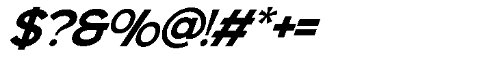 Monety Oblique Font OTHER CHARS