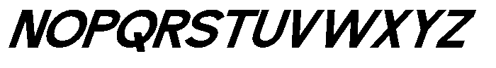 Monety Oblique Font UPPERCASE
