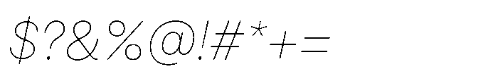 Mongallard Thin Italic Font OTHER CHARS