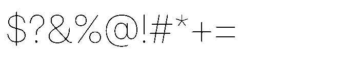 Mongallard Thin Font OTHER CHARS
