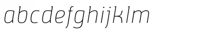 Monia Thin Italic Font LOWERCASE