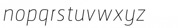 Monia Thin Italic Font LOWERCASE