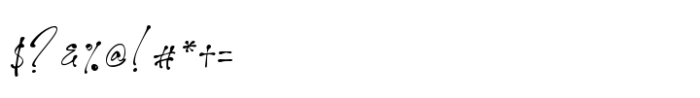 Monita Signature Regular Font OTHER CHARS