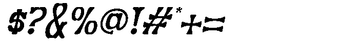 Monizo Italic Font OTHER CHARS