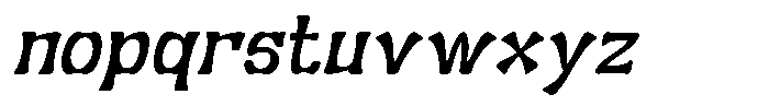 Monizo Italic Font LOWERCASE