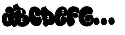 Monk Bones Regular Font UPPERCASE