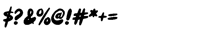 Monkey Brush Font OTHER CHARS