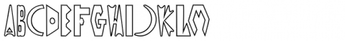 Monkeywrench Hollow Font UPPERCASE