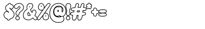 Monley Outline Font OTHER CHARS