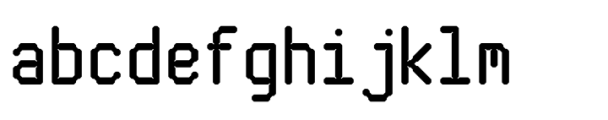 Mono 91 Regular Font LOWERCASE