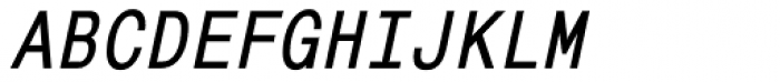 Mono Condensed Bold Italic Font UPPERCASE