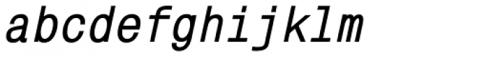 Mono Condensed Bold Italic Font LOWERCASE