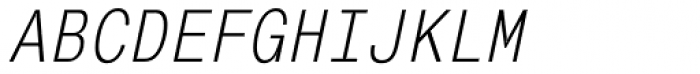 Mono Condensed Italic Font UPPERCASE