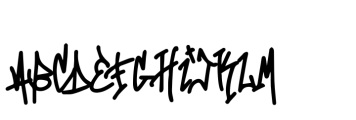 Mono Seahorse Graffiti Regular Font UPPERCASE