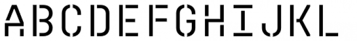 Mono Spec Stencil Regular Font LOWERCASE
