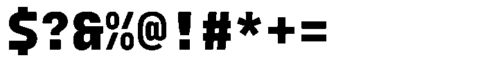 Monoblock Black Font OTHER CHARS