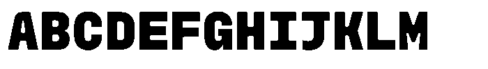 Monoblock Black Font UPPERCASE