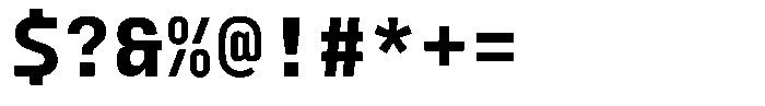 Monoblock Bold Font OTHER CHARS