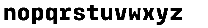 Monoblock Bold Font LOWERCASE