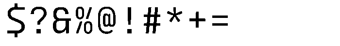 Monoblock Light Font OTHER CHARS