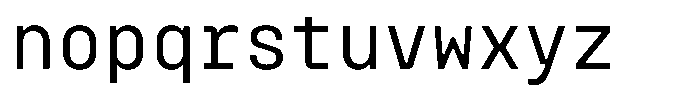 Monoblock Light Font LOWERCASE