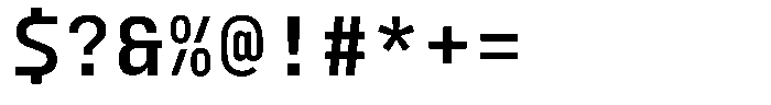 Monoblock Medium Font OTHER CHARS
