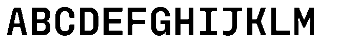 Monoblock Medium Font UPPERCASE