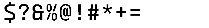 Monoblock Regular Font OTHER CHARS