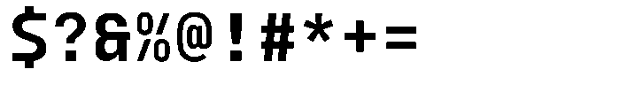 Monoblock Semi Bold Font OTHER CHARS
