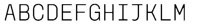Monoblock Thin Font UPPERCASE