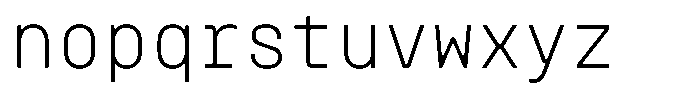 Monoblock Thin Font LOWERCASE
