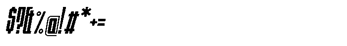Monobran Italic Font OTHER CHARS