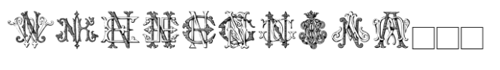 Monocracy Vintage Monograms N Font UPPERCASE