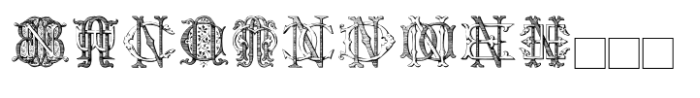Monocracy Vintage Monograms N Font UPPERCASE
