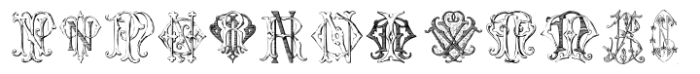 Monocracy Vintage Monograms N Font LOWERCASE