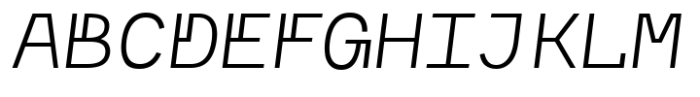 Monofontis Light Italic Font UPPERCASE