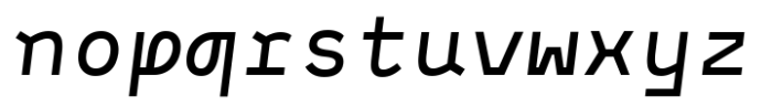 Monofontis Medium Italic Font LOWERCASE